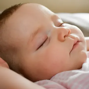 Newborn baby girl sleeping